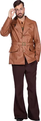 Produktbild von Retro 70's Heer Jas Lederlook Bruin 60