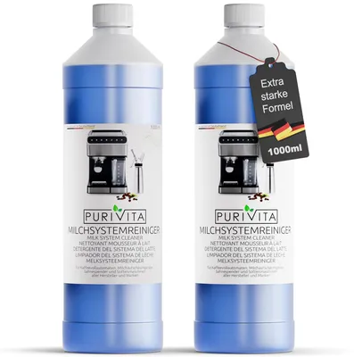 Produktbild von PURIVITA® Milchsystemreiniger Kaffeevollautomat Milchschaumreiniger, 2x1L