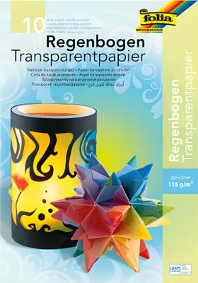 Produktbild von folia Regenbogen-Transparentpapiermappe, 230 x 320 mm