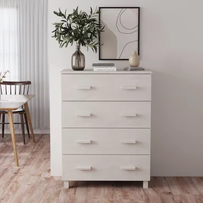 Immagine prodotto di vidaXL Credenza HAMAR Bianco 79x40x103,5 cm in legno di pino massiccio