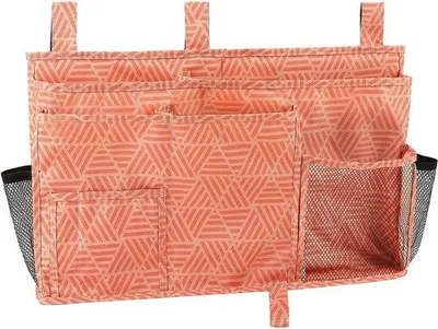Produktbild von Famanu Aufbewahrungstasche Caddy Organizer für Etagenbetten - Orange Karo