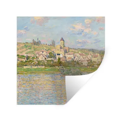 Produktbild von MuchoWow® Wandtattoo Wandsticker Wandaufkleber Vétheuil - Claude Monet 50x50 cm Selbstklebend und Repositionierbar - Selbstklebend - Fototapeten