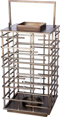 Produktbild von Casablanca by Gilde Laterne "Loft" antik silberfarben, H.56,5 cm, mit Glaseinsatz H 15 x D 10 cm, 74148