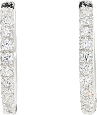 Produktbild von JuwelmaLux Creolen 925 Silber rhodiniert mit Zirkonia JL10-06-2287
