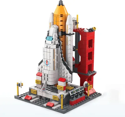 Produktbild von Avizar, 6-in-1 Space Bauset 1000 Teile lehrreich und spaßig, Weiß / Gelb