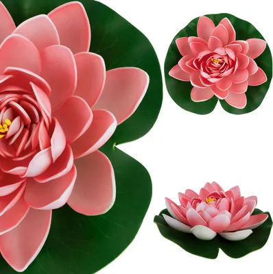 Immagine prodotto di Ninfea Artificiale Fiore di Loto Galleggiante Per Acqua Stagno Atrapa