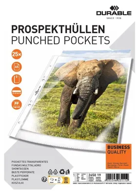 Produktbild von Prospekthlle A5 25er Beutel genarbt