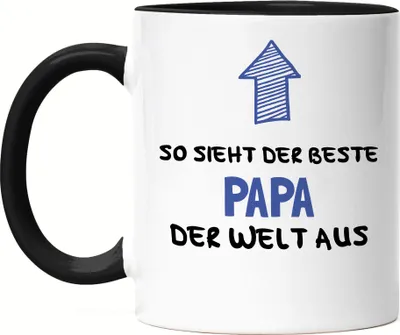 Produktbild von So Sieht Der Beste Papa Der Welt Aus Tasse Schwarz Vatertagsgeschenk Für Besten Vater