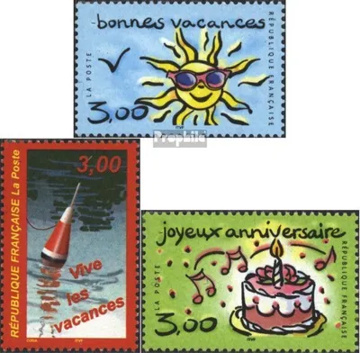 Produktbild von Briefmarken Frankreich 1999 Mi 3383-3385 (kompl.Ausg.) postfrisch Grußmarken