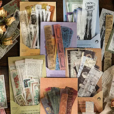 Zdjęcie produktu dla Zestaw naklejek washi, 240 sztuk, 6 wzorów, do scrapbookingu