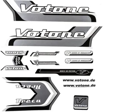 Produktbild von Fahrrad DEKOR Satz Aufkleber Rahmen frame Decal Sticker Votone Label grau