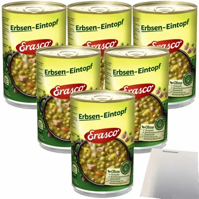 Produktbild von Erasco Erbsen- Eintopf VPE (6x400g Dose) + usy Block