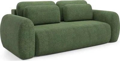 Immagine prodotto di Sessame - Divano Letto 3 Posti, 266x121 cm Verde, Contenitore