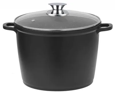 Image de 10 L Marmite de soupe antiadhésive à induction 28 cm Fonte d'aluminium Marmite à rôtir