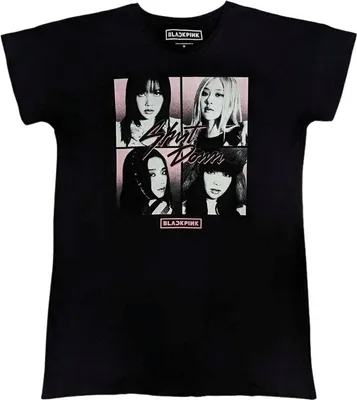 Produktbild von BLACKPINK Shut Down Photo Grid Black 2XL T-Shirt