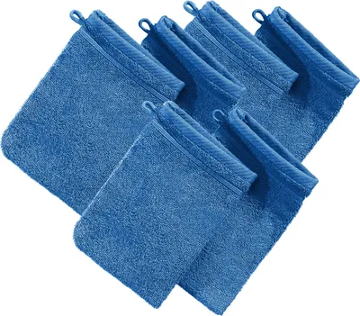 Produktbild von Erwin Müller Waschhandschuh Heidelberg" 6er-Pack royalblau 15x21 cm"
