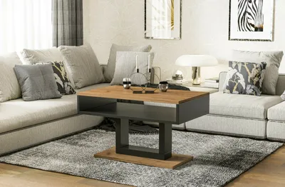 Produktbild von Endo-Möbel Couchtisch Tilo 110x60x58 cm Wohnzimmertisch mit Ablage (Craft Eiche)