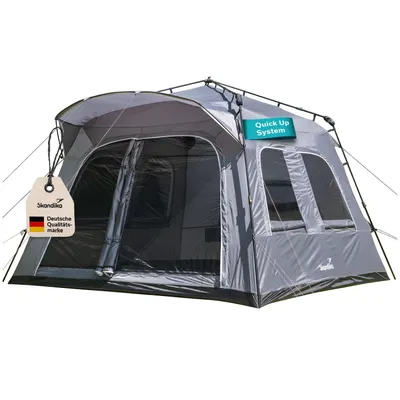 Produktbild von Skandika Zelt Hognes 4 Protect Quick-Start | Pop Up Campingzelt für 4 Personen, Steilwandzelt, einfacher Aufbau, wasserdicht, UPF 50+, Moskitonetz