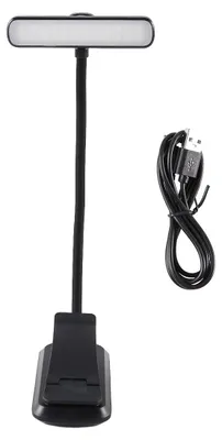 Image de Lampe de lecture avec pince pour livre, rechargeable par USB, 24 LED, 3 températures de couleur