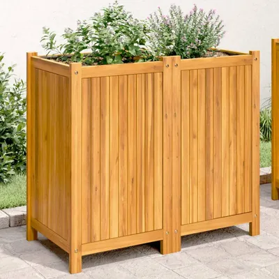 Obrázek produktu pro Zahradní truhlík s vložkou masivní akáciové dřevo 80 x 42 x 75 cm