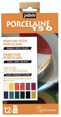 Immagine prodotto di Pebeo Porcelaine 150 set di colori per porcellana 12 x 20 ml Exploration - PBO757472