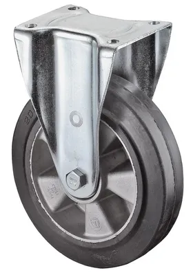 Image de BS ROLLEN Roulette fixe pour charges lourdes (roue Ø 250 mm, capacité de charge 550 kg / caoutchouc) - N110.B80.251