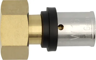 Produktbild von Pipetec Pressfitting Verschraubung Übergang 16x2 mm 1/2 Zoll IG TH Kontur