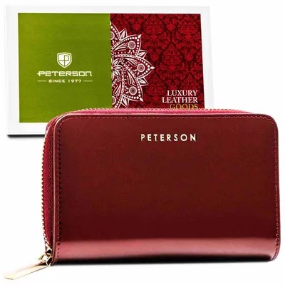 Obrázek produktu pro Peterson Dámská peněženka kožená červená RFID 14,5x10 cm