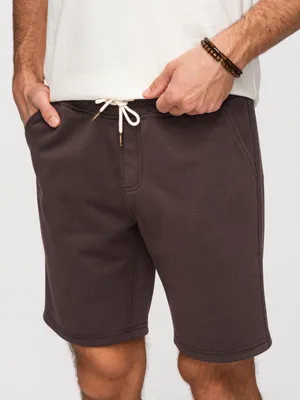 Immagine prodotto di Pantaloncini OMBRE, vestibilità regolare, tessuto piqué, modello OM-SRSK-0124, marrone, taglia XL