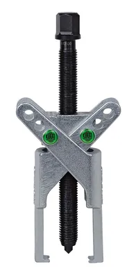 A mechanical tool, specifically a gear puller, is shown against a white background.