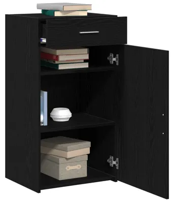Immagine prodotto di Credenza con cassetti vidaXL, nero effetto rovere, 50 x 42,5 x 93 cm