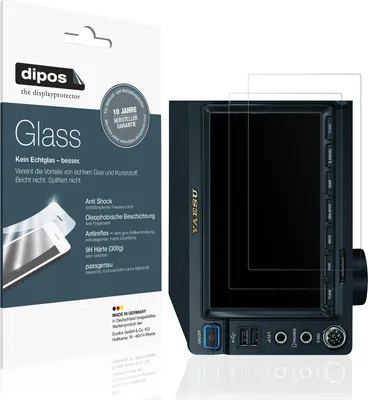 Produktbild von 2x Schutzfolie für Yaesu FTDCX101MP matt - Anti-Shock 9H Folie dipos Glass Kunststoffglas