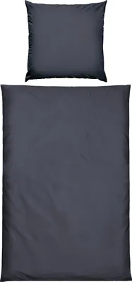 Produktbild von Erwin Müller Bettwäsche Ansbach" anthrazit 1x 155x200 cm + 1x 80x80 cm"
