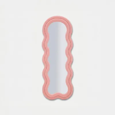 Immagine prodotto di Specchio da parete con cornice a forma di orsetto rosa, dimensioni 60x4x160 cm