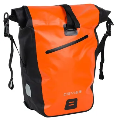 Produktbild von Fahrradtasche orange/schwarz Packtasche 25 L Gepäckträgertasche Wasserdicht Schnellverschluss