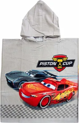 Produktbild von Disney Cars  Badeponcho Kapuzenhandtuch Strandtuch Handtuch  55x110cm - grau