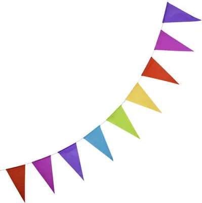 Produktbild von 6x Wimpelkette Farbenspiel Papier schwer entflammbar 7,2m