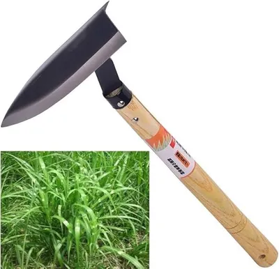Produktbild von Gartenhacke Handhacke aus Stahl 42 cm, Unkrauthacke mit japanischer Klinge, robustes Gartenwerkzeug für Unkrautjäten & Bodenbearbeitung
