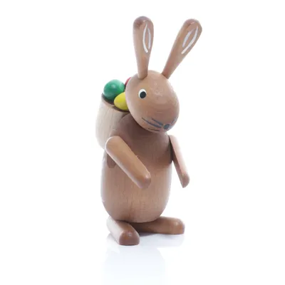 Produktbild von Osterdekoration Osterhase mit Korb bunt HxB 11x5cm NEU