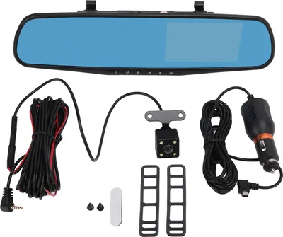 Productafbeelding van 4.3-inch 1080p dashcam met achteruitrijcamera, dubbele recorder, parkeerbewaking, lusopname en beveiliging