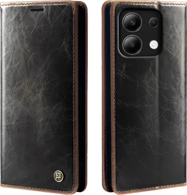 Produktbild von Handyhülle für Xiaomi Redmi Note 13 Pro 5G Kunstleder Flip Cover Hülle RFID Schutz Case Kartenfach Farbe: Dunkelbraun