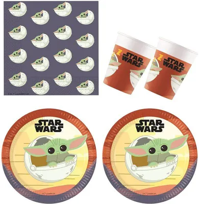 Produktbild von The Mandalorian | Baby Yoda | Star Wars Partyset zum Kindergeburtstag