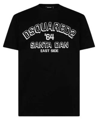 Produktbild von DSquared2 - "Santa Dan 64" T-Shirt für Herren, Premium-Baumwolle SY4111 (M) (Schwarz)
