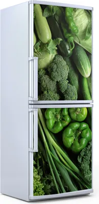 Produktbild von Kühlschrankdekoration  60x180 cm  Aufkleber auf dem Kühlschrank - Gemüse Farbige