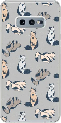 Produktbild von MuchoWow® Handyhülle Schutzhülle Hülle für Telefoonhoesje Samsung Galaxy S10e Muster - Katze - Herz - Jungen - Mädchen - Kinder - Kind Silikon Softcase Handy Hülle - Handy