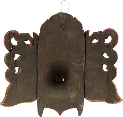 Produktbild von Ganeshamaske Wanddekoration Ganesha Maske Ganapati Vinayaka Mythologie Asien gute Geister traditionell ca. 25 cm Holz Weiß