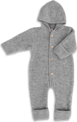 Produktbild von Engel Baby-Overall mit Kapuze, Holzknöpfen und Umschlag