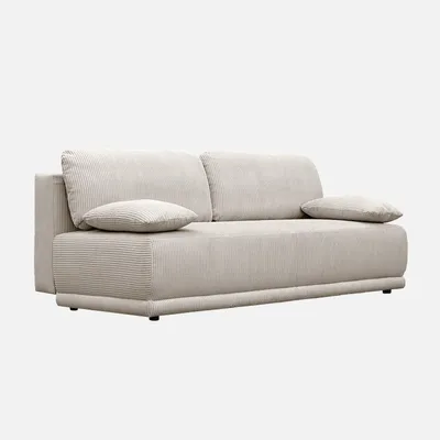 Produktbild von sweeek - 3-Sitzer Schlafsofa mit Cordbezug und Stauraum - Greige