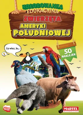 Immagine prodotto di Zwierzęta Ameryki Południowej. Kolorowanka z naklejkami dla dzieci