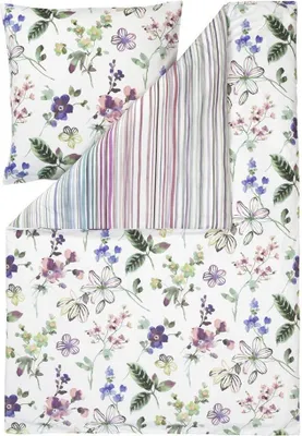 Zdjęcie produktu dla Zestaw pościeli Estella z satyny Mako, 2-częściowy: poszewka na kołdrę 135 x 200 cm, poszewka na poduszkę 80 x 80 cm, wzór Lily w wielu kolorach
